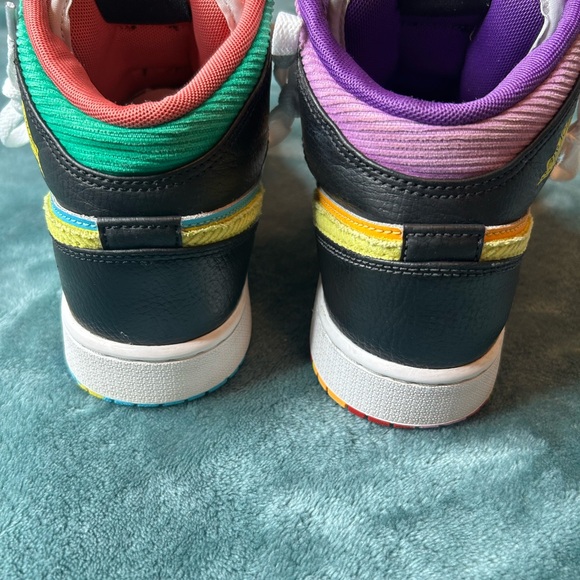 Colorful Air Jordan 1 Mid Sneakers - Picture 5 of 7